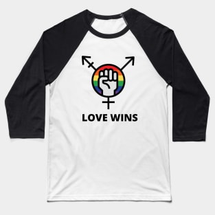 Love Wins Gay Pride Baseball T-Shirt